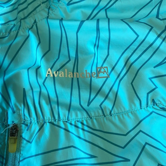 Avalanche outdoors weather sheld running rain and wind jacket aqua blue sz small - Picture 3 of 10